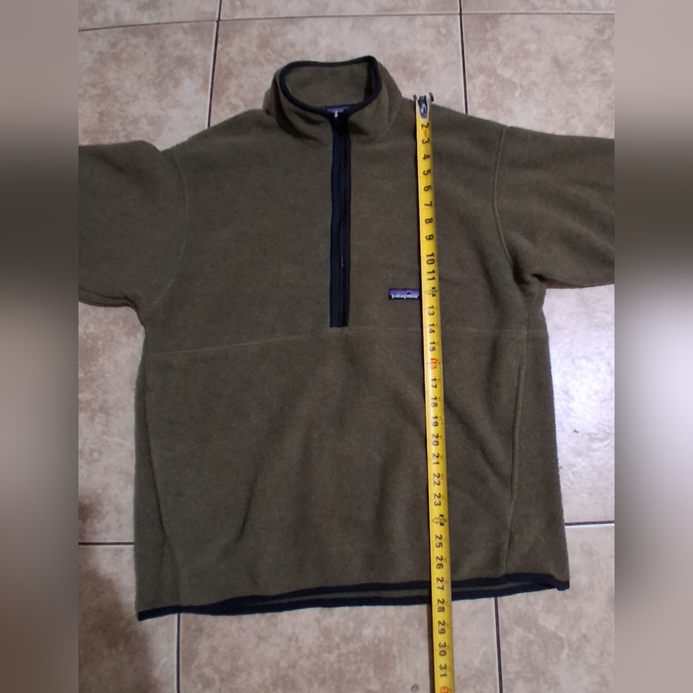Patagonia  Synchilla Olive Green Fleece Pullover Sz.L - Picture 3 of 8